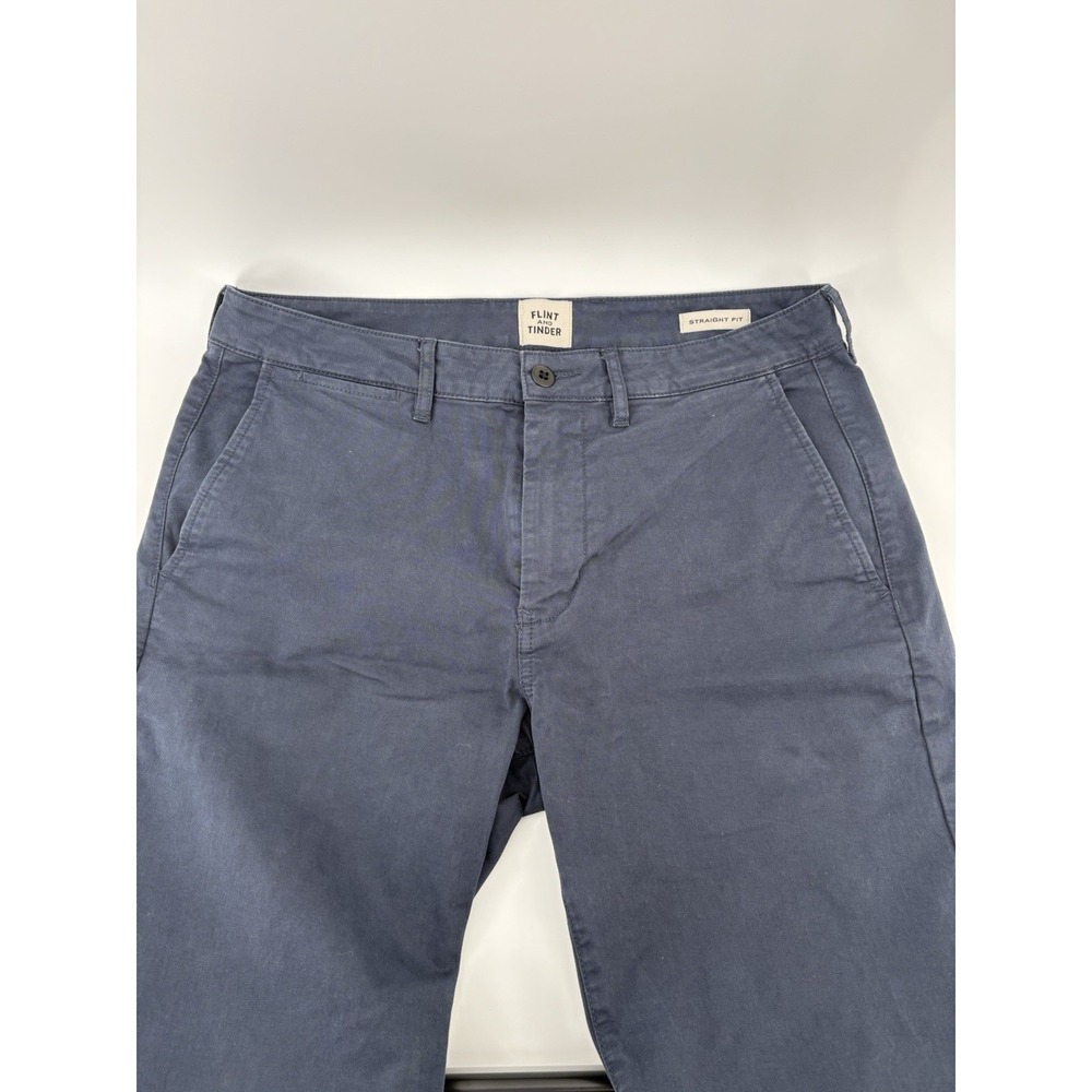 Mens Flint and Tinder Pants Gray Cotton Size 32x32 Straight Fit Stretch Khaki